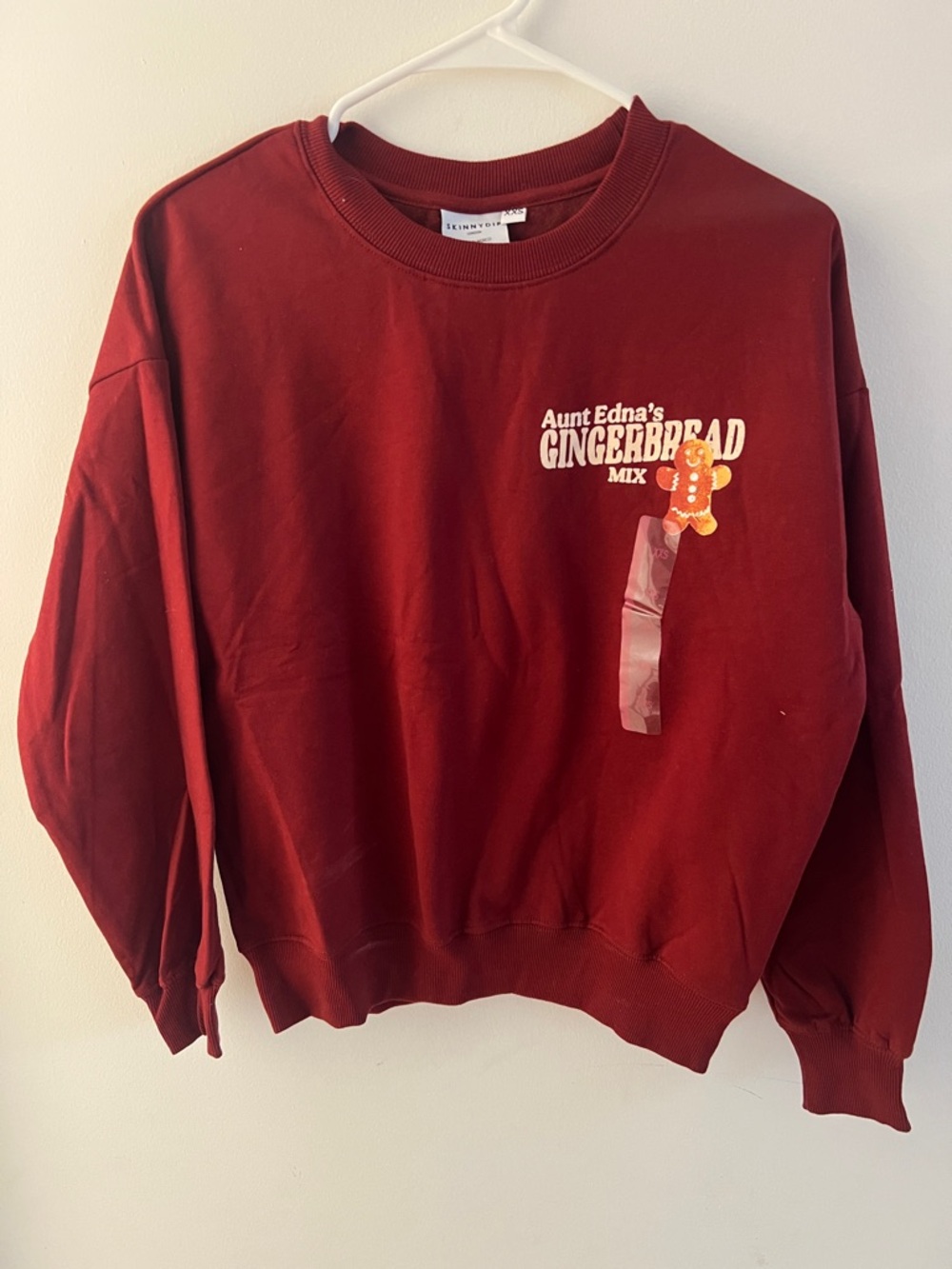 Aunt Edna's Gingerbread Mix Burgundy Crewneck Sweatshirt